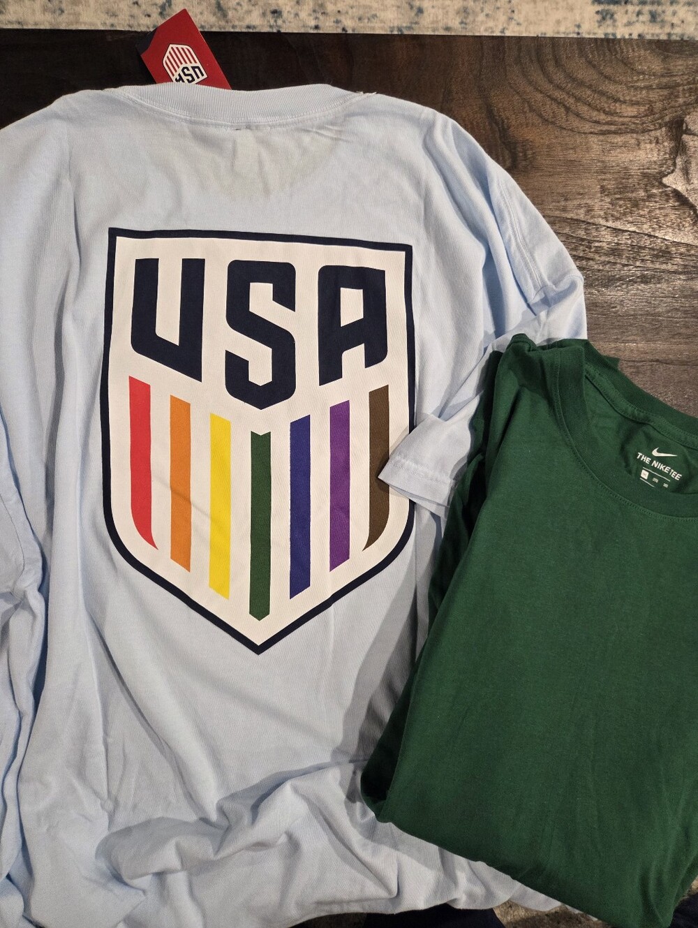 Lot Of (2) Men's Size 3XL T-shirts US Soccer Pride Soccer & Nike Long Sleeve Tee